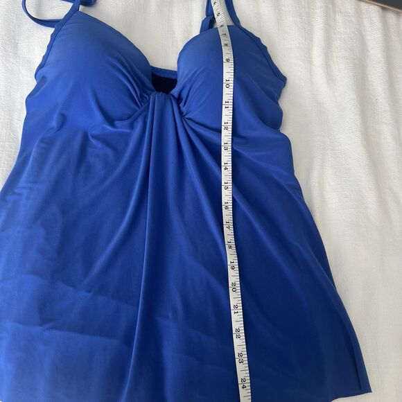 Miraclesuit So Riche Marina Draped Underwire Padded Cup Tankini Swim Suit Sz 8 - Picture 10 of 12